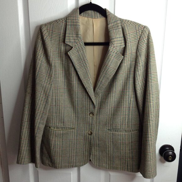 Jantzen Jackets & Blazers - VTG Jantzen Wool Blazer "12" Houndstooth Classic, Ivy League, Preppy, Collegiate